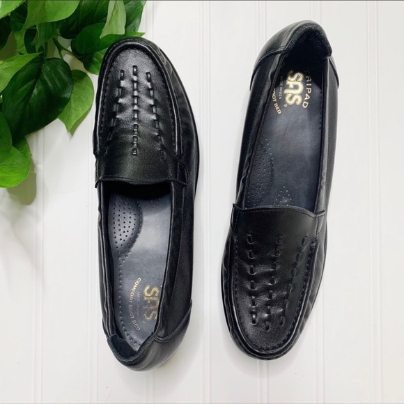 SAS Shoes - SAS Black Slide-ons/ Loafers